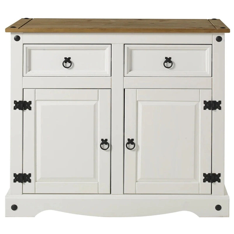 Buffet en bois modèle maison et bureau en blanc vieilli