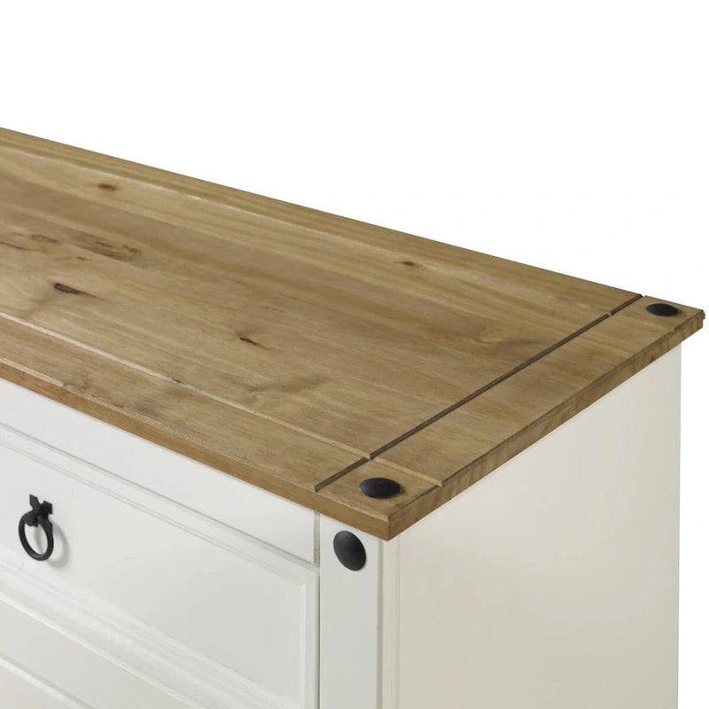 Buffet en bois modèle maison et bureau en blanc vieilli