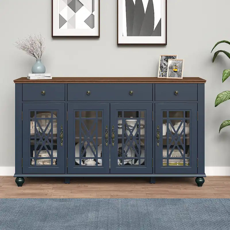 Buffet/Bahut de cuisine vintage avec 63 tiroirs