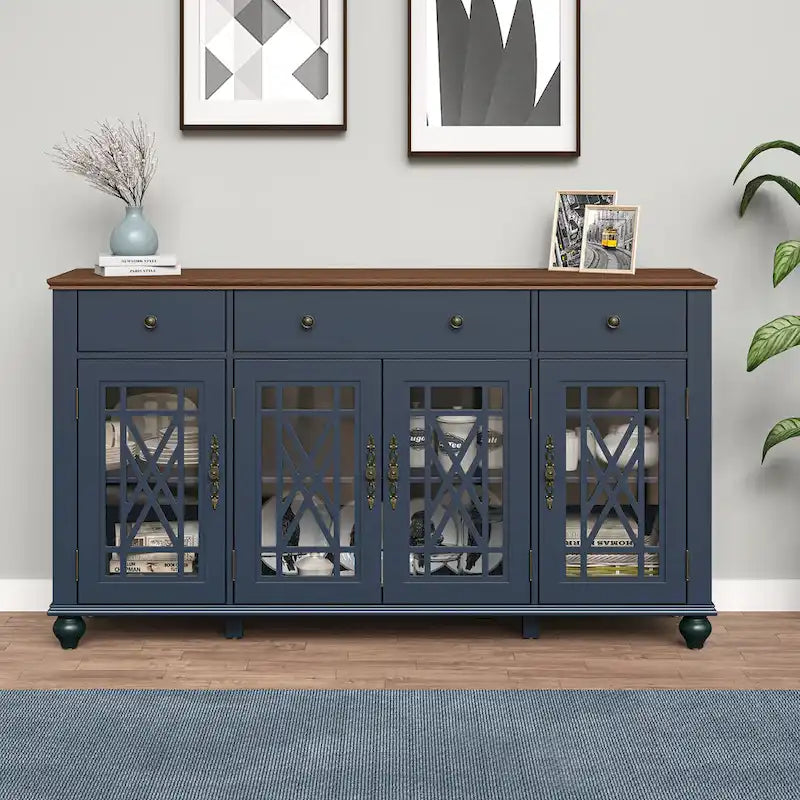 Buffet/Bahut de cuisine vintage avec 63 tiroirs