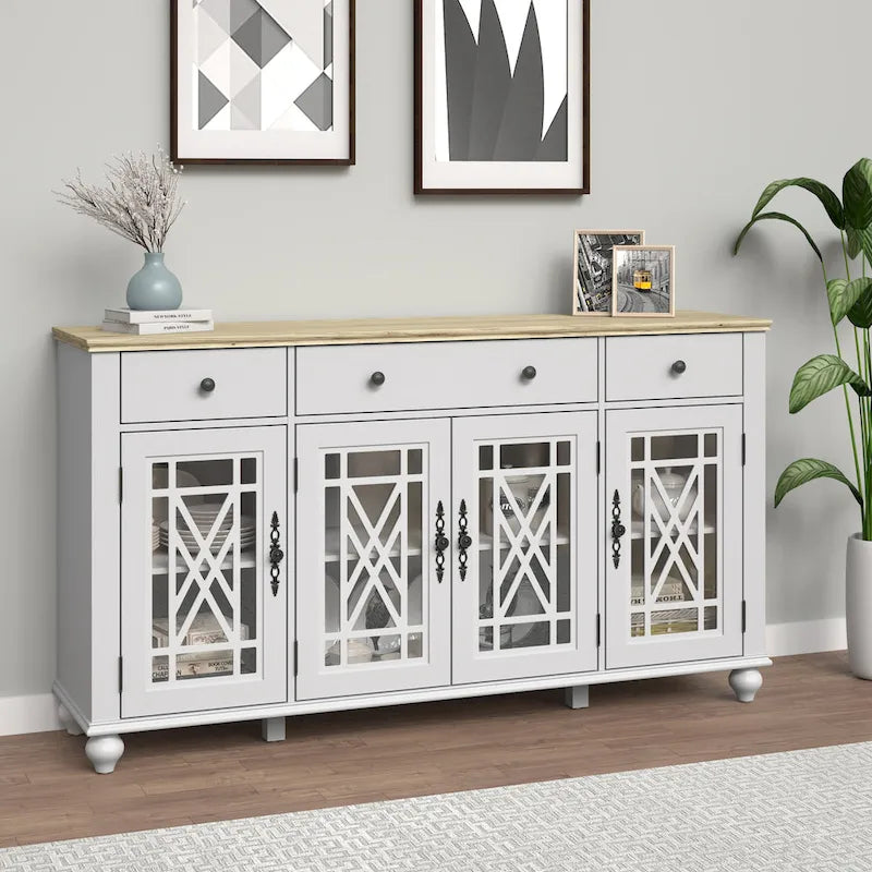 Buffet/Bahut de cuisine vintage avec 63 tiroirs