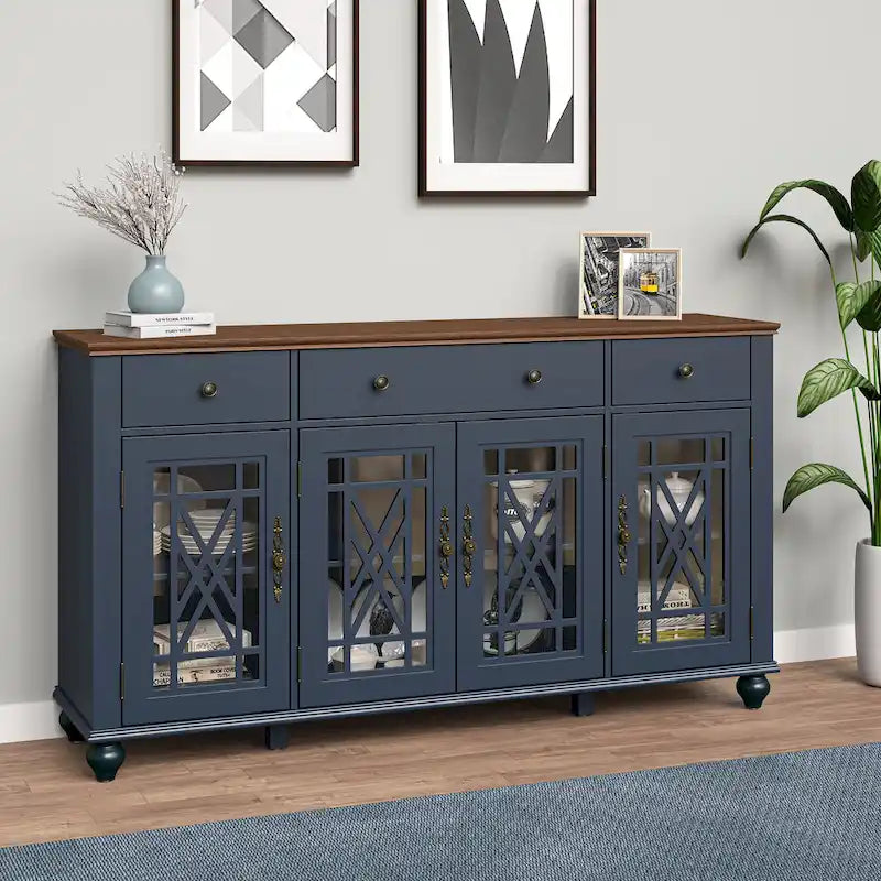 Buffet/Bahut de cuisine vintage avec 63 tiroirs