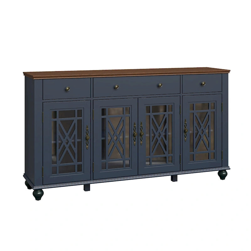 Buffet/Bahut de cuisine vintage avec 63 tiroirs