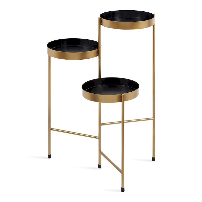 Support de plantes moderne en métal à 3 niveaux - 16x21x30