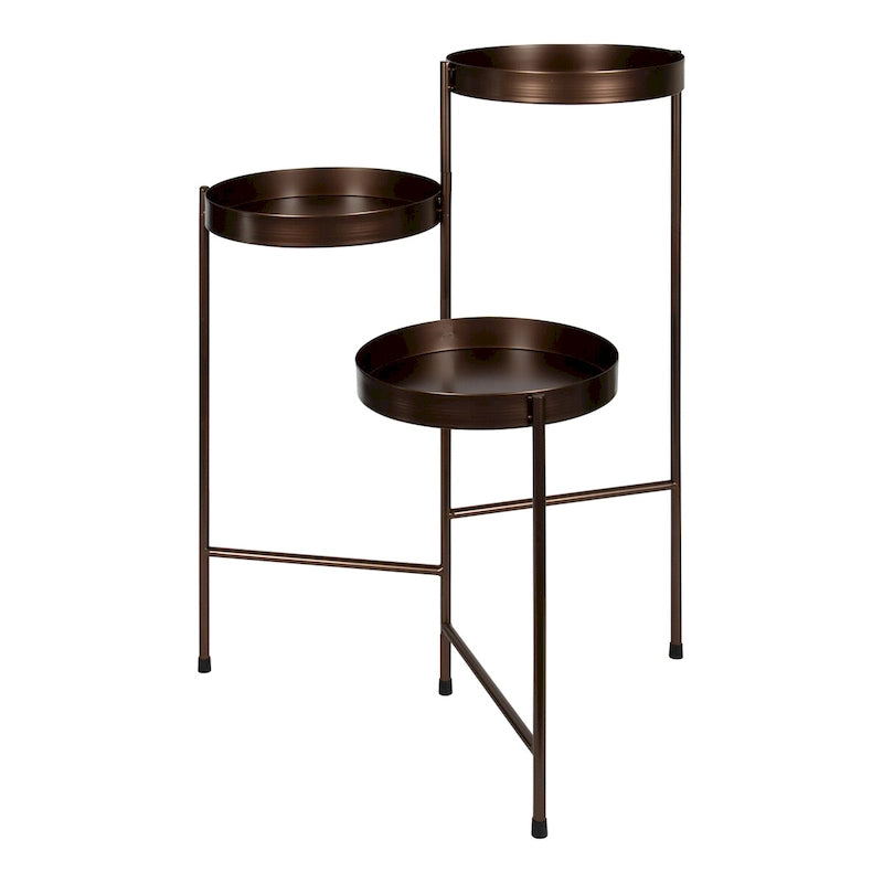 Support de plantes moderne en métal à 3 niveaux - 16x21x30