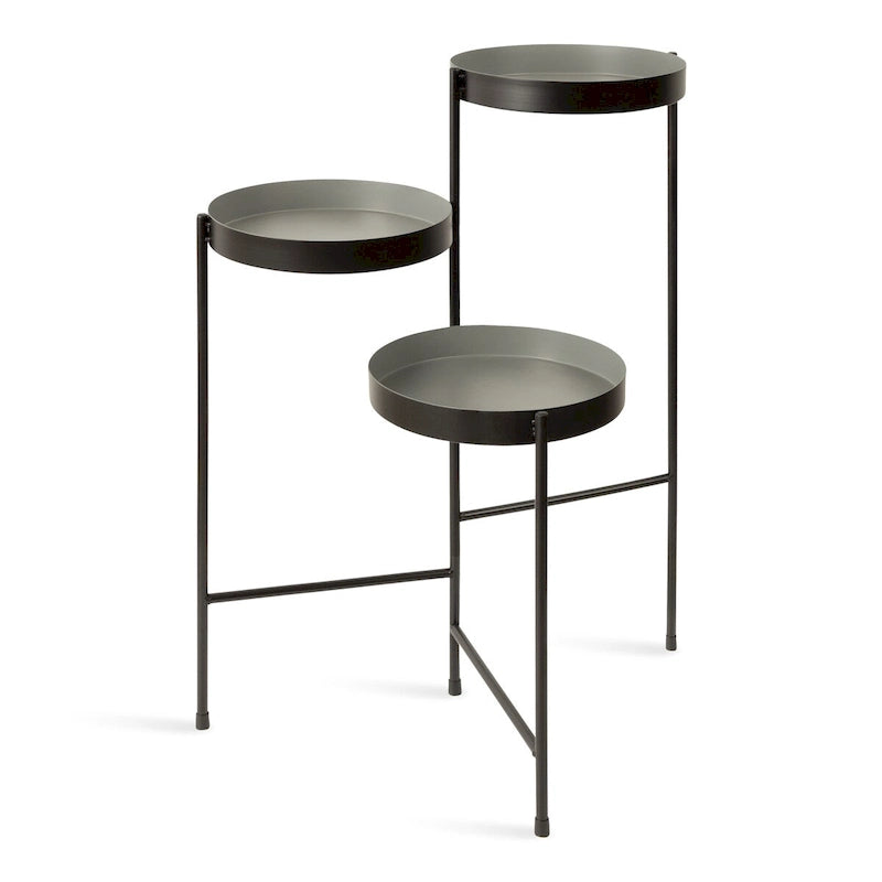 Support de plantes moderne en métal à 3 niveaux - 16x21x30