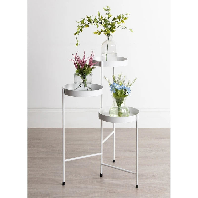 Support de plantes moderne en métal à 3 niveaux - 16x21x30