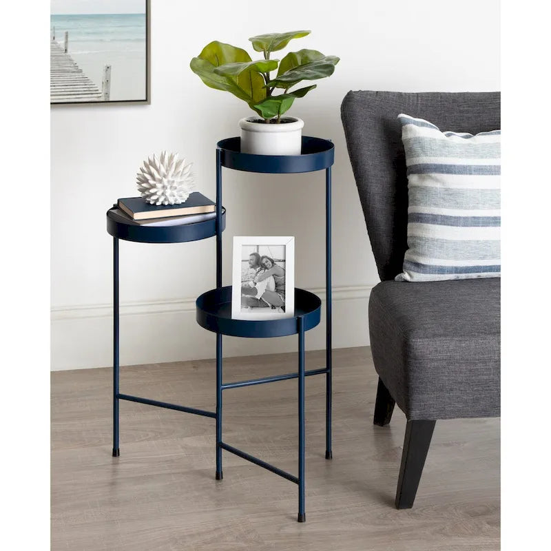 Support de plantes moderne en métal à 3 niveaux - 16x21x30