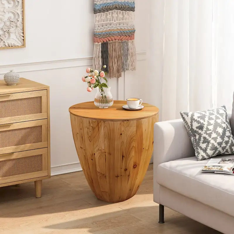 Table basse de style vintage en forme de seau